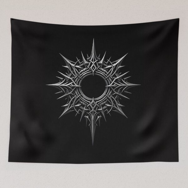 Item preview, Sigil of the Void: Minimalist Gothic Sunburst & Cyber-Sigilism Line Art designed and sold by Studio77-Gothic.
