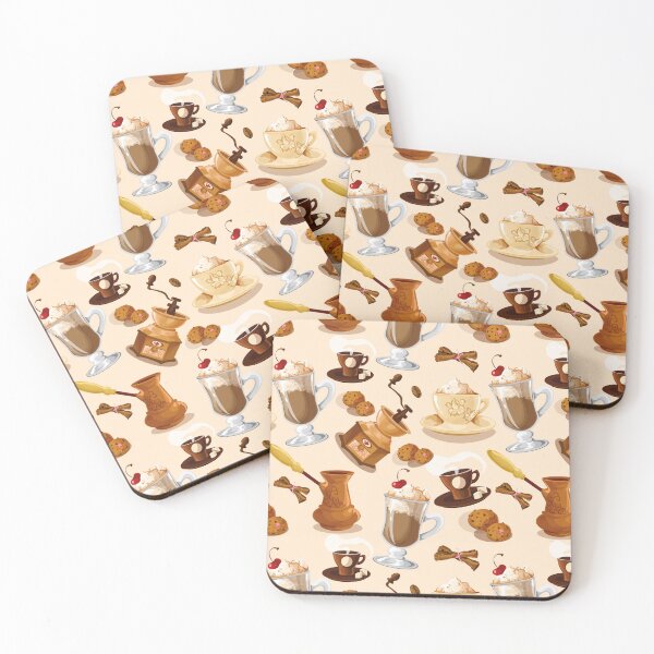 Item preview, Coffee Enjoyment Vintage Pattern with Coffee Grinder designed and sold by Mauswohn.