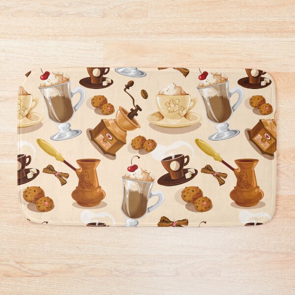 Item preview, Coffee Enjoyment Vintage Pattern with Coffee Grinder designed and sold by Mauswohn.