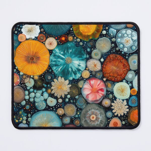 Item preview, Bioluminescent Deep Sea Flora Abstract Painting designed and sold by LuminousFoundry.