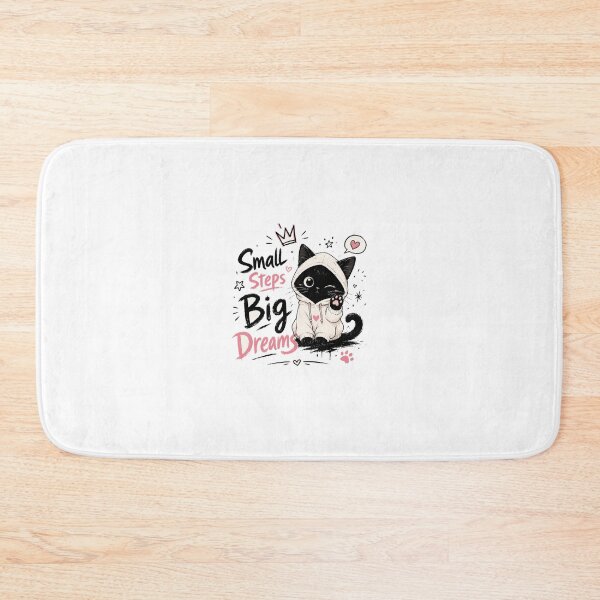 Item preview, Small Steps Big Dreams Cute Cat Design | Motivational Kawaii Aesthetic Hoodie Cat Graphic designed and sold by SPfashon.