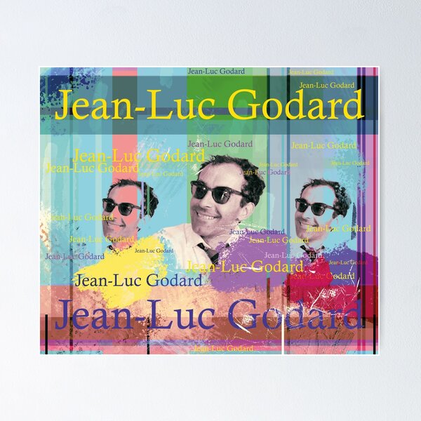 Jean-Luc Godard Portrait Director Nouvelle Vague Collage