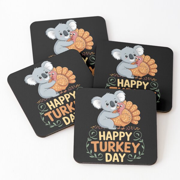 Item preview, KOALA Hugging Turkey Happy Thanksgiving Turkey Day Lovers designed and sold by Moon-Ape.