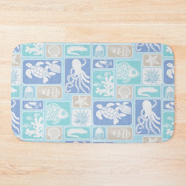 Item preview, Ocean Life Multicolor - sand, aqua, blue designed and sold by Linda Maliuana.