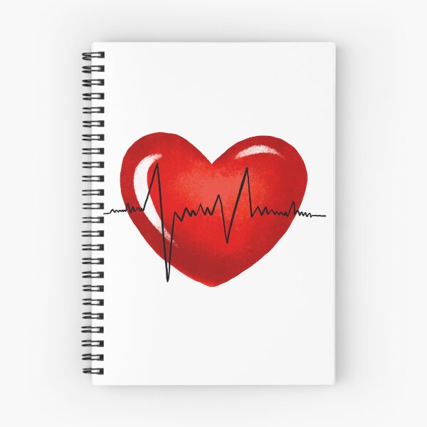 Item preview, Red heart with heartbeat designed and sold by the-myro.