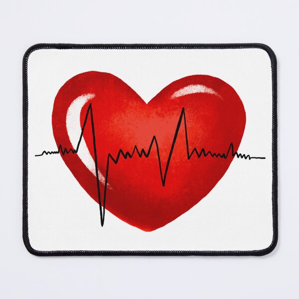 Item preview, Red heart with heartbeat designed and sold by the-myro.