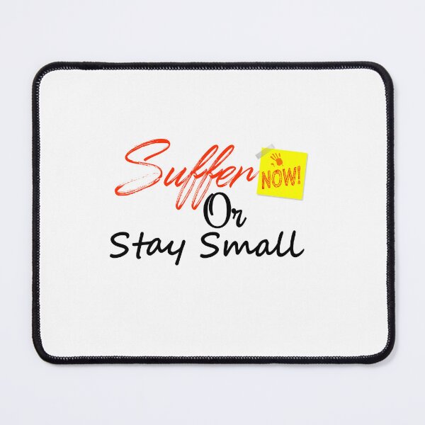 Item preview, Suffer Now or Stay Small – Brutal Gym Motivation Typography designed and sold by Shadryx.