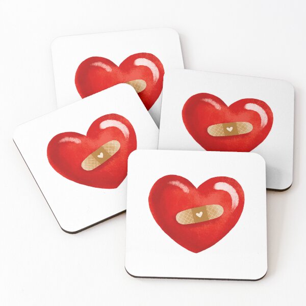 Item preview, Red healing heart illustration with bandage designed and sold by the-myro.