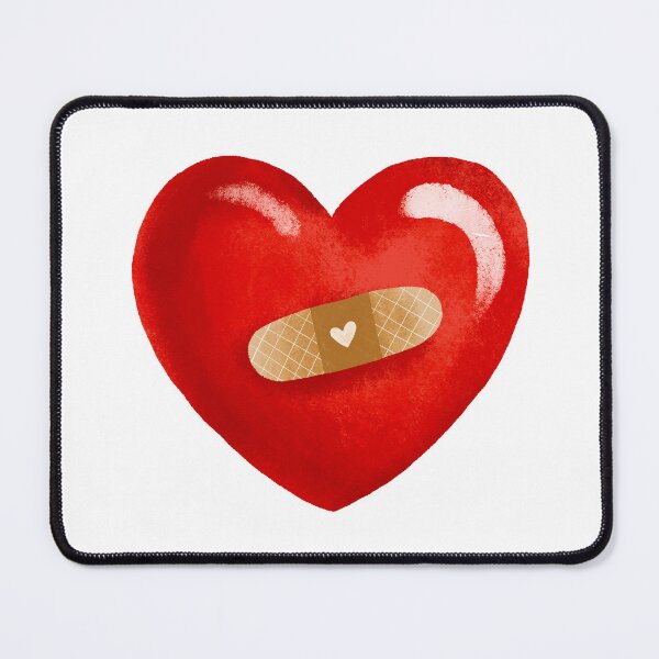 Item preview, Red healing heart illustration with bandage designed and sold by the-myro.