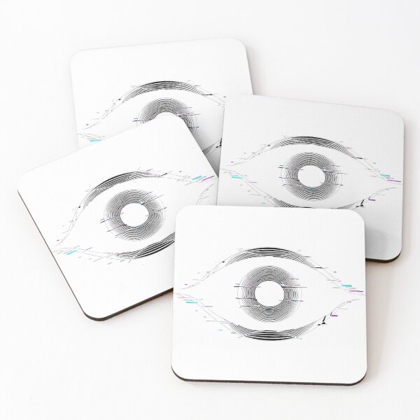 Item preview, Minimal Glitch Eye Line Art – Awareness Symbol Design designed and sold by Studio Atharv.