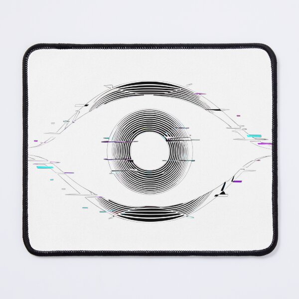 Item preview, Minimal Glitch Eye Line Art – Awareness Symbol Design designed and sold by Studio Atharv.