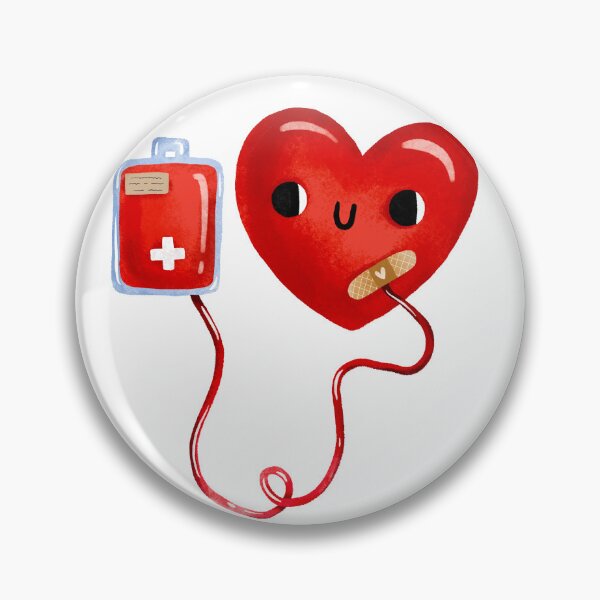 Item preview, heart donating blood with blood bag designed and sold by the-myro.