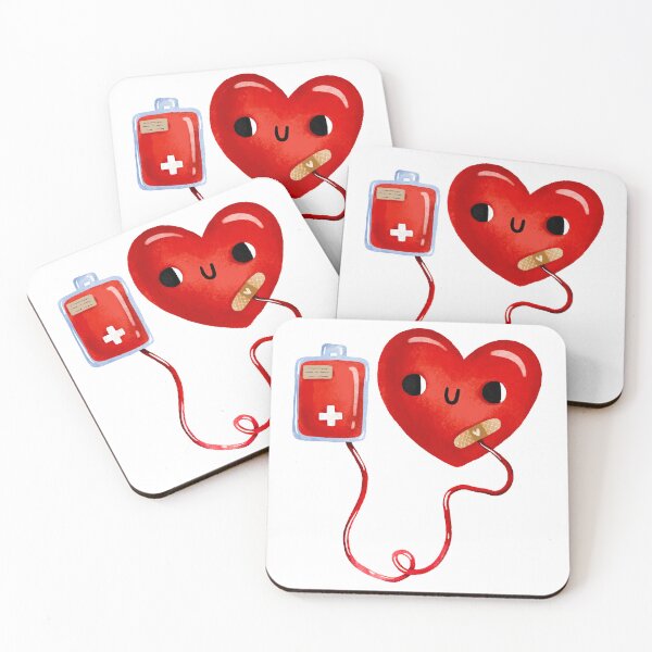 Item preview, heart donating blood with blood bag designed and sold by the-myro.