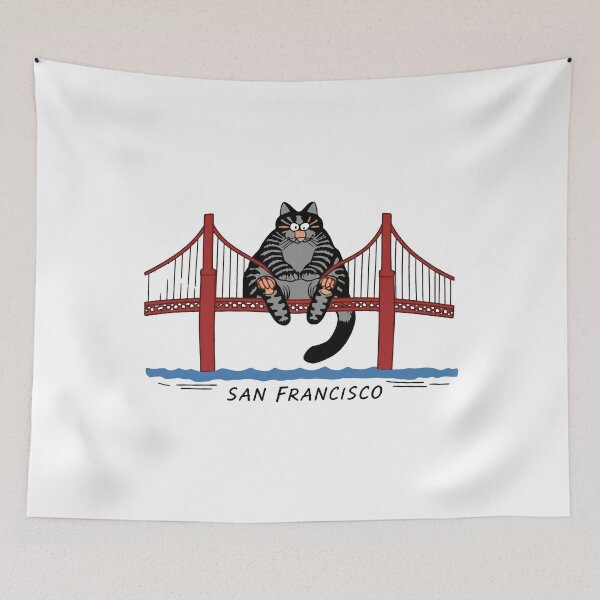Item preview, Project Hail Mary - Vintage Ryan Gosling Cat , Retro Golden Gate Bridge Cat, Ryland Grace designed and sold by ElroyOndric.
