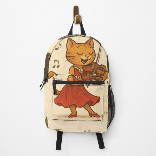 Item preview, Musical pair of cats with violins in vintage style designed and sold by Mauswohn.