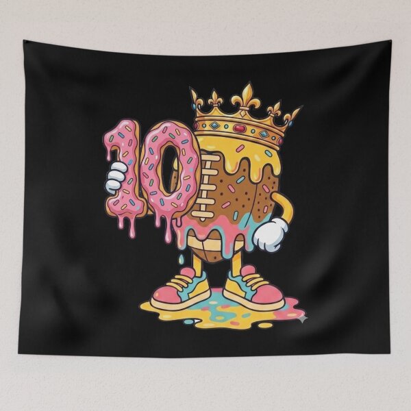Item preview, Football 10th Birthday Ice Cream Drip Ten Year Old designed and sold by KIROSALS.