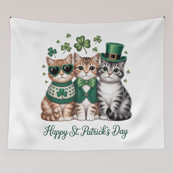 Item preview, Happy St. Patrick’s Day Cats Lucky Cats Festive Irish Cat designed and sold by Moon-Ape.