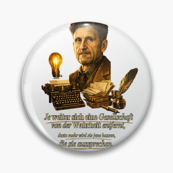 Item preview, Orwell Quote - Society and Truth designed and sold by KI-Kunstwerk.