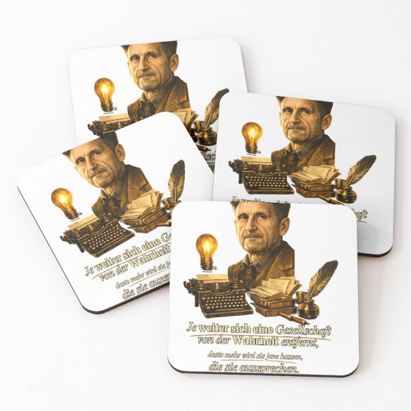 Item preview, Orwell Quote - Society and Truth designed and sold by KI-Kunstwerk.