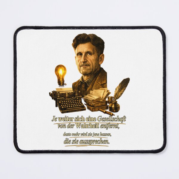 Item preview, Orwell Quote - Society and Truth designed and sold by KI-Kunstwerk.