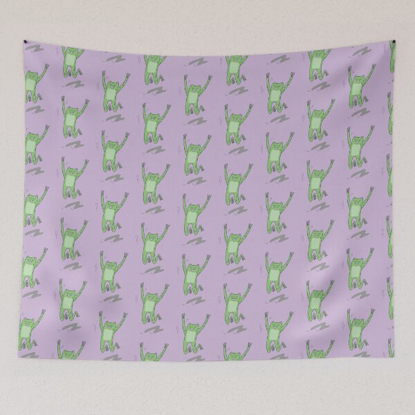 Item preview, Happy frog hops, Frog lover, Funny Frog, Animal Illustration designed and sold by anyramagic.