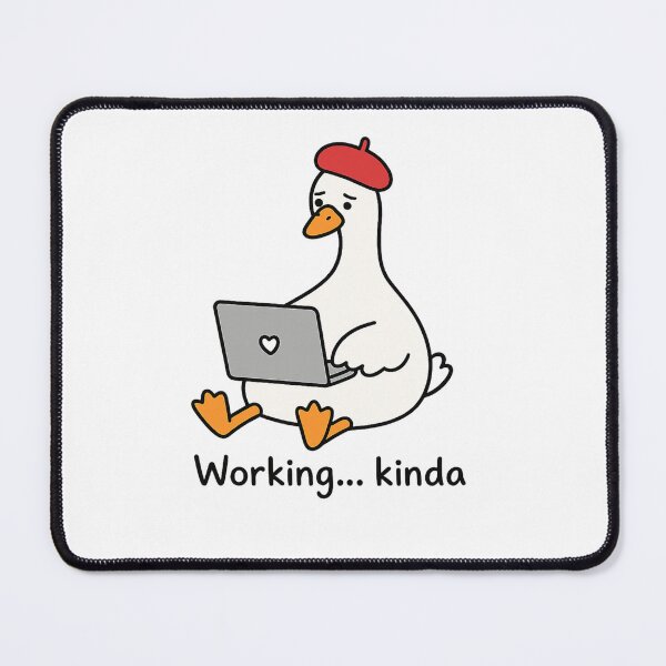Item preview, Funny Goose Working Kinda Meme Minimalist Design designed and sold by ByLusya.