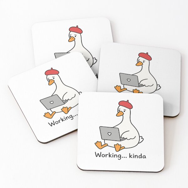 Item preview, Funny Goose Working Kinda Meme Minimalist Design designed and sold by ByLusya.