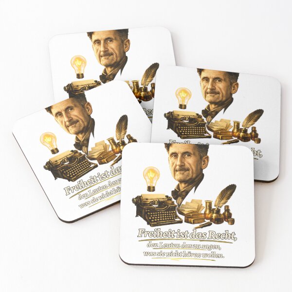 Item preview, Freedom is the Right – Orwell Quote Design designed and sold by KI-Kunstwerk.