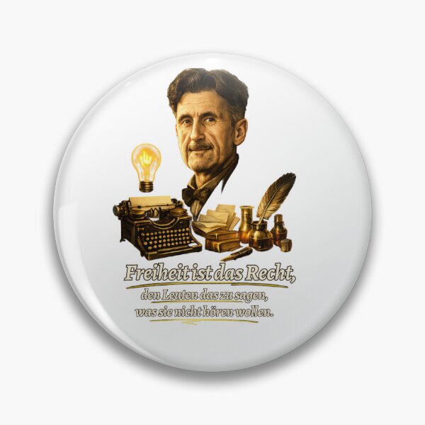 Item preview, Freedom is the Right – Orwell Quote Design designed and sold by KI-Kunstwerk.