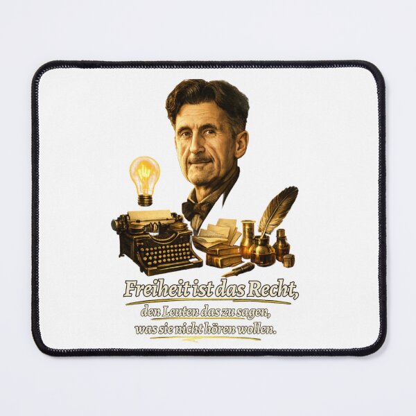 Item preview, Freedom is the Right – Orwell Quote Design designed and sold by KI-Kunstwerk.