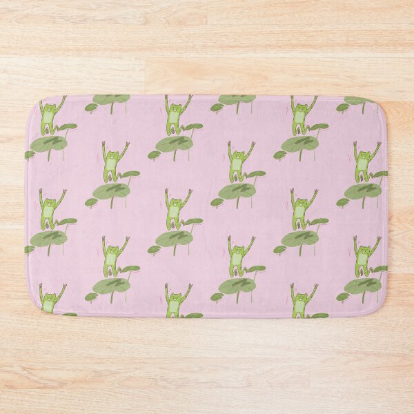 Item preview, Happy frog hops on a lotus leaf, Frog lover, Funny Frog, Animal Illustration designed and sold by anyramagic.