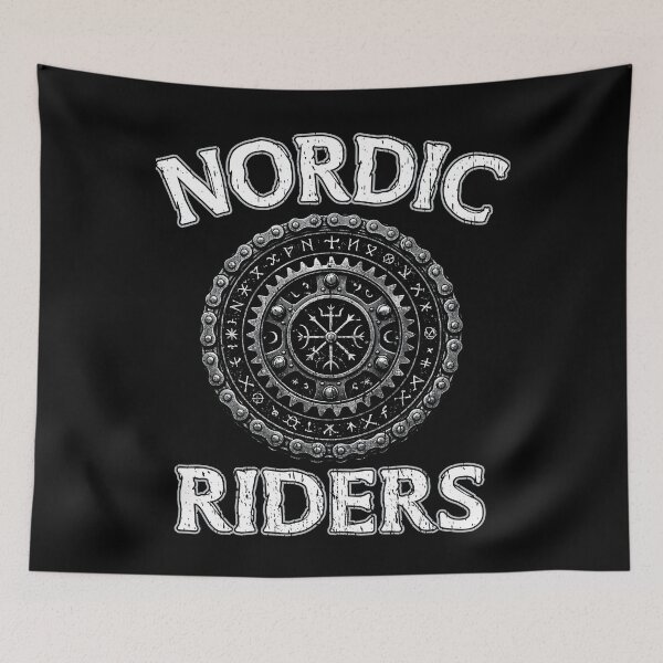 Item preview, Nordic Riders - Viking Runes Motorcycle Chain Biker Design designed and sold by Jt41.