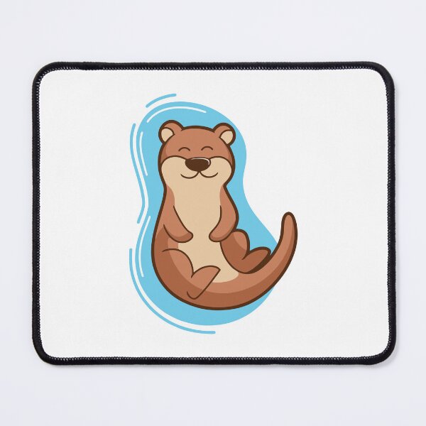 Item preview, Cute Happy Sea Otter Floating on Water designed and sold by Claupary.