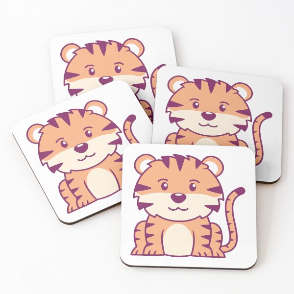 Item preview, Little Wild Tiger Cub Sitting Cartoon designed and sold by Claupary.