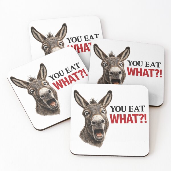 Item preview, You Eat What Funny Donkey Shirt Shocked Donkey Meme Animal Reaction Design designed and sold by Refinedpaws.