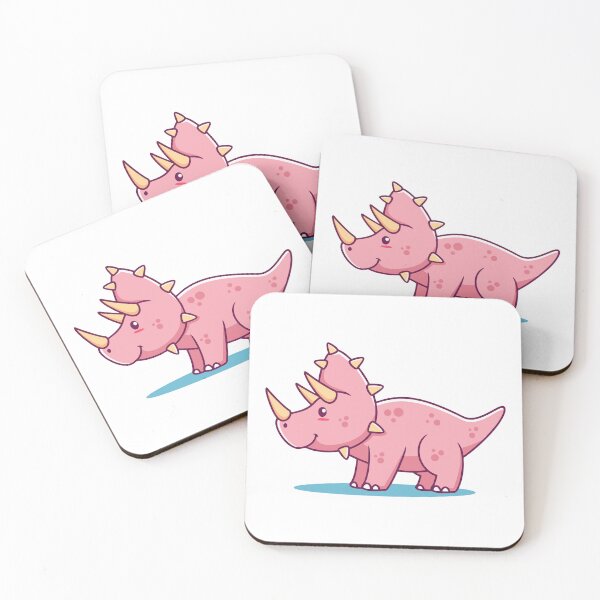 Item preview, Cute Pink Triceratops Dinosaur Illustration designed and sold by Claupary.