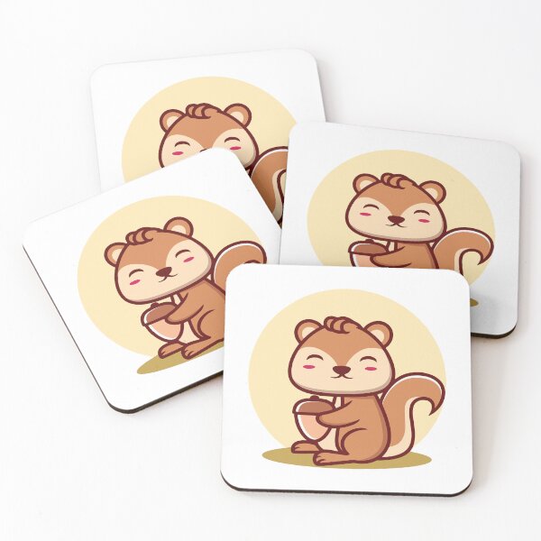 Item preview, Cute Squirrel Holding an Acorn Illustration designed and sold by Claupary.