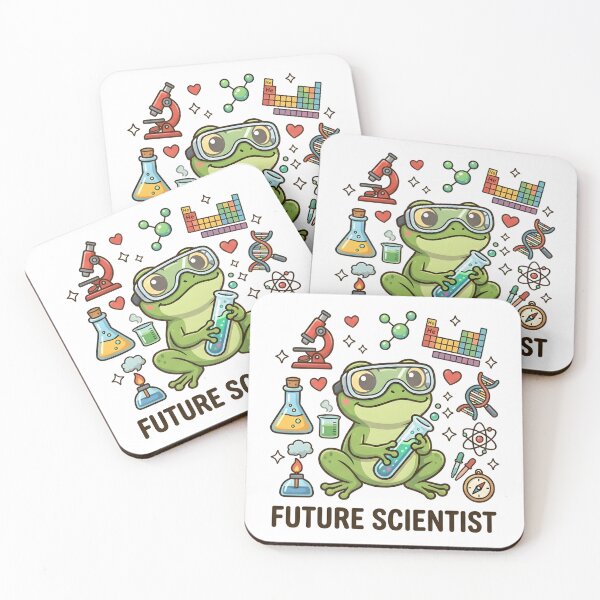 Item preview, Cute Frog Future Scientist Kids T-Shirt – Funny Lab Frog Cartoon designed and sold by DIRTYSKETCHH.