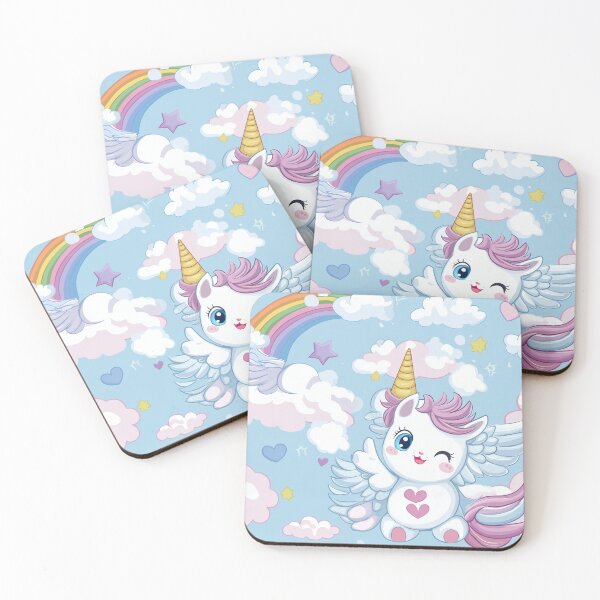 Item preview, Cute unicorn, fantasy world, crystal horn. Seamless pattern designed and sold by Leylita Design.