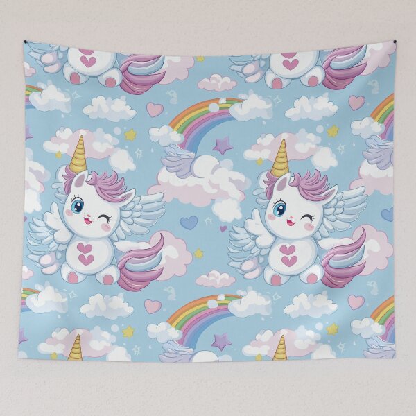 Item preview, Cute unicorn, fantasy world, crystal horn. Seamless pattern designed and sold by Leylita Design.