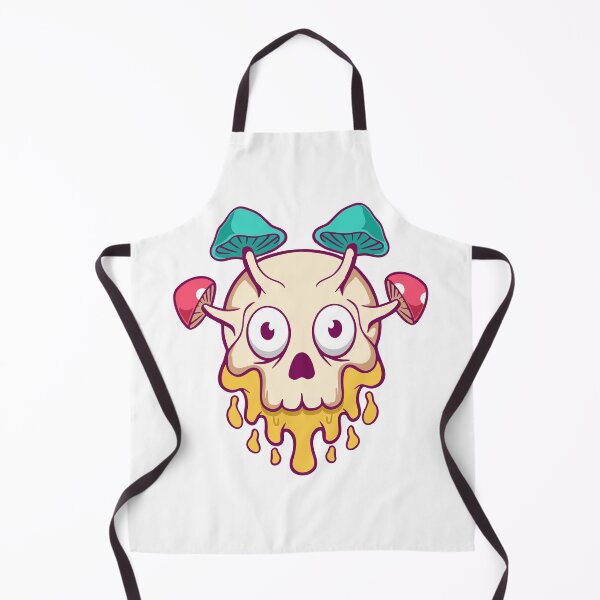 Item preview, Trippy Melting Mushroom Skull Cartoon Illustration designed and sold by Claupary.