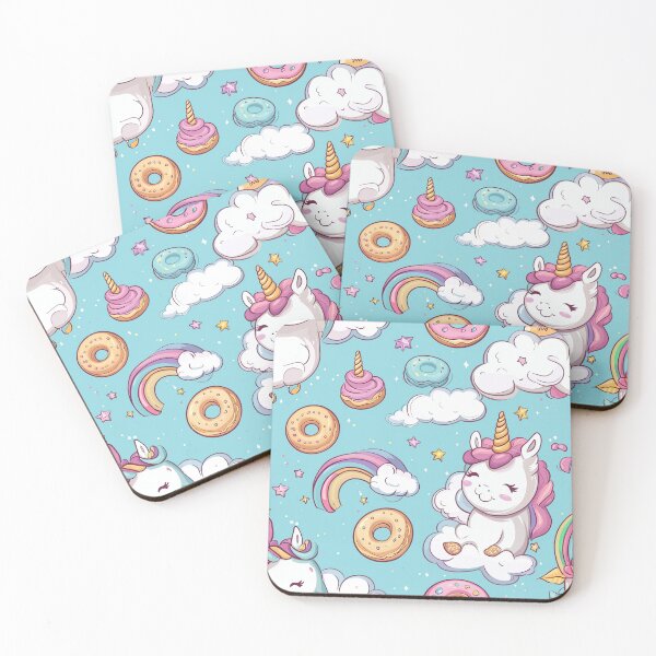 Item preview, Cute unicorn, fantasy world, crystal horn. Seamless pattern designed and sold by Leylita Design.