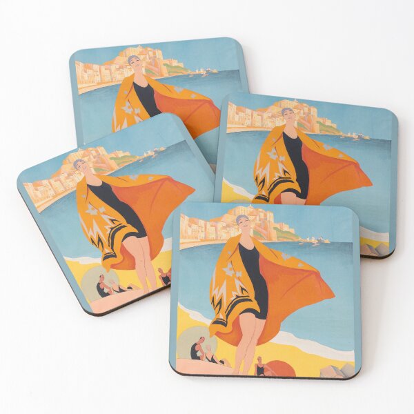 Item preview, Calvi Corsica Remastered Vintage Travel Poster – Art Deco Beach Print designed and sold by BestVarieties.