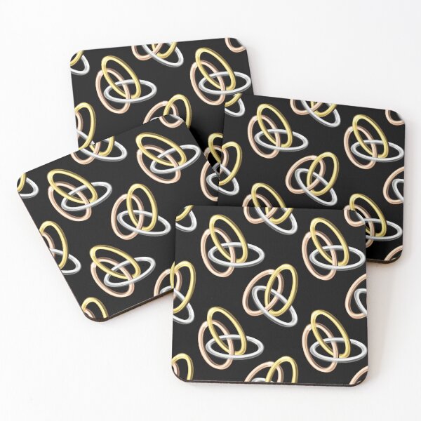 Item preview, Trio of rings seamless repeating pattern designed and sold by SeamlessDsign.