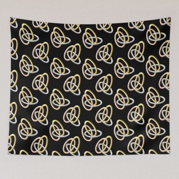 Item preview, Trio of rings seamless repeating pattern designed and sold by SeamlessDsign.