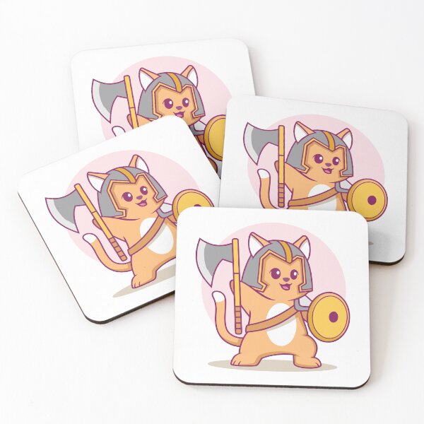 Item preview, Cute Viking Cat Warrior with Axe and Shield designed and sold by Claupary.