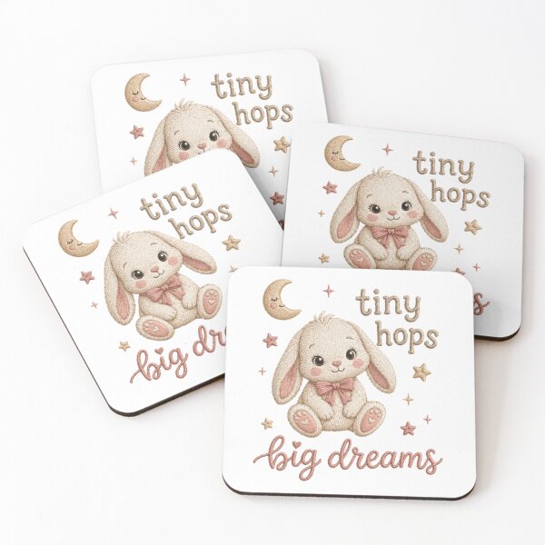Item preview, Tiny Hops Big Dreams Baby Bunny Cute Nursery Aesthetic designed and sold by PixelcreateTee.