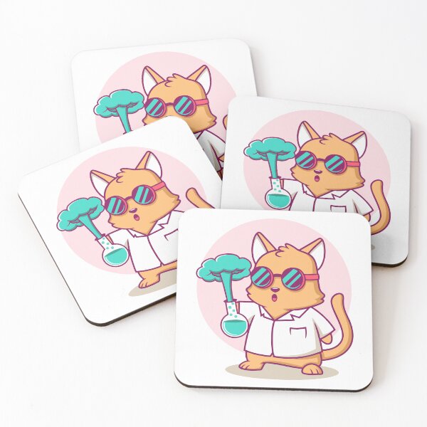 Item preview, Mad Scientist Cat Chemistry Experiment Cartoon designed and sold by Claupary.
