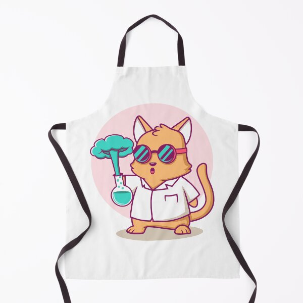 Item preview, Mad Scientist Cat Chemistry Experiment Cartoon designed and sold by Claupary.