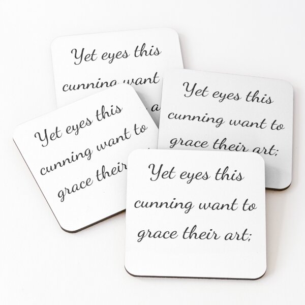 Item preview, "Yet eyes this cunning want to grace their art;" - handwriting black designed and sold by ariksworld.